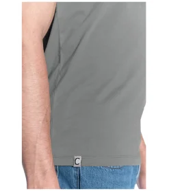 T-Shirts & Tank Tops*COURSE Herren T-Shirt mit Krempelarm Baumwoll-Shirt Rundhals-Shirt 900910 Grau