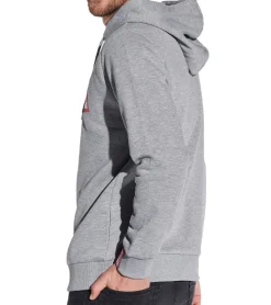 Pullover & Sweater*COURSE Marvel Herren Hoodie im melierten Design Kapuzen-Pullover mit großem Marvel-Schriftzug und Patch Baumwoll-Sweater 4848 Grau