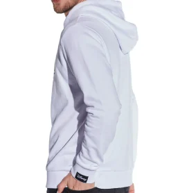 Pullover & Sweater*COURSE Mickey Mouse Herren Hoodie mit Mickey-Hand-Print und Patch Kapuzen-Pullover Baumwoll-Sweater 4845 Weiß