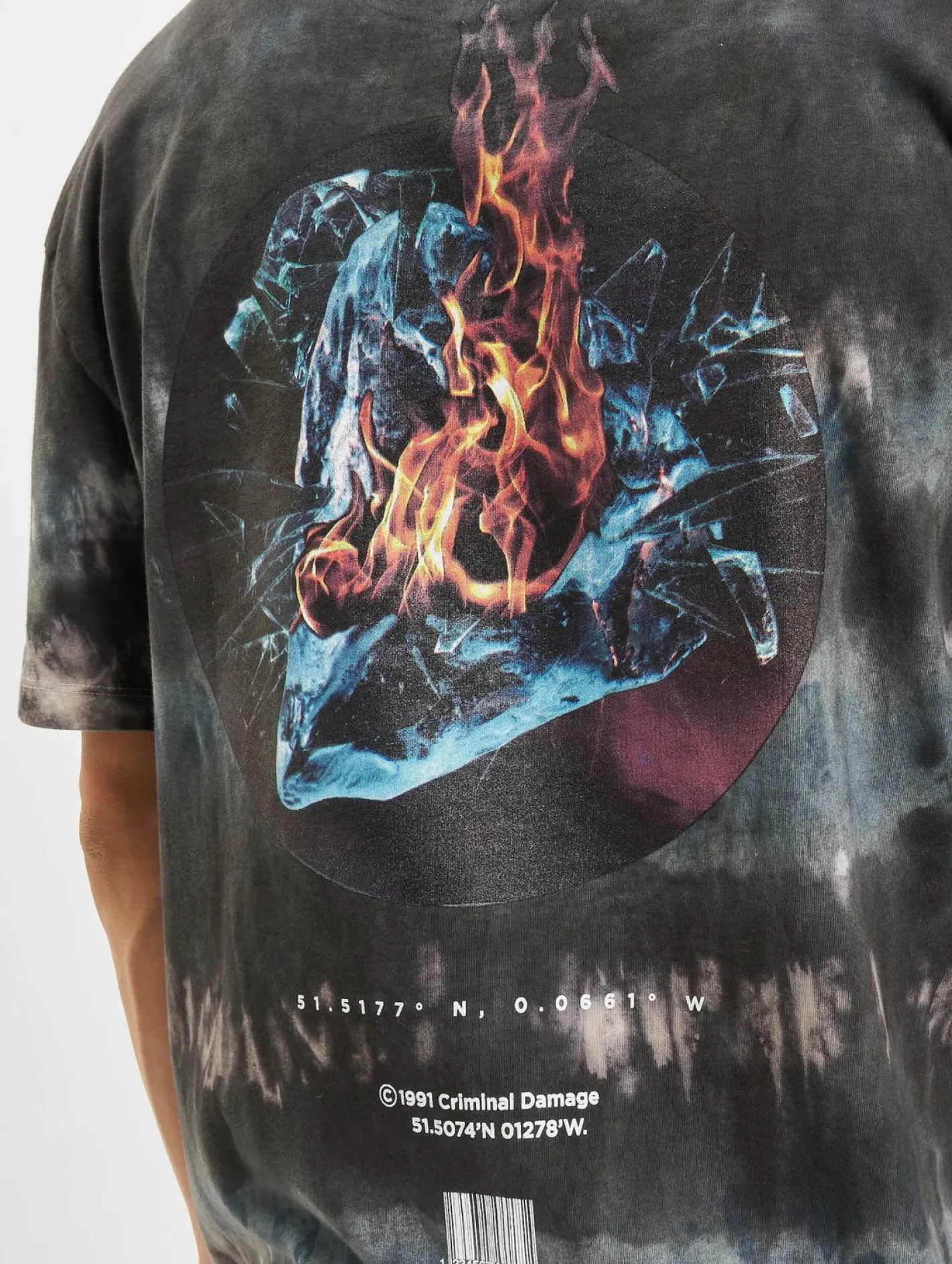 T-Shirts & Tank Tops*CRIMINAL DAMAGE Fire Ice Tie Dye T-Shirt blau