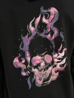 Sweater & Pullover|Pullover & Sweater*CRIMINAL DAMAGE Flamin Hoodie schwarz