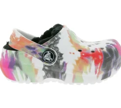 Hausschuhe*crocs Classic Lined Tie-Dye Kinder Haus-Schuhe gefütterte Clogs mit Dual--Comfort 206683-0C4 Bunt