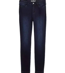 Hosen & Jeans*O46bpx Damen Jeans aus Baumwolle 4-Pocket-Design mit elastischen Einsatz im Bund Denim-Hose 958091 Dunkelblau