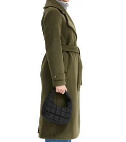 Mäntel & Jacken*O46bpx Damen Mantel in Wolloptik nachhaltiger Basic-Mantel mit Reverskragen Alltags-Jacke 907949 Olivgrün