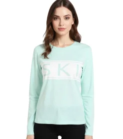 Sportunterbekleidung|Große Größen*O46bpx Damen nachhaltiges Thermo-Shirt aus weichem Super-Stretch-Material Ski-Unterwäsche 913257 Mint-Grün