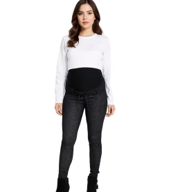 Fitnessmode & Jogginghosen|Hosen & Jeans*O46bpx Damen Schwangerschafts-Hose Thermo Jeggings Umstandsmode 911067 Schwarz