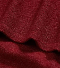 Kleider*O46bpx Damen Strick-Kleid stylisches Langarm-Kleid Mini-Kleid 955667 Rot