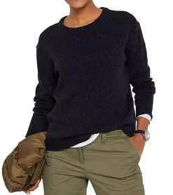 Sweater & Pullover*O46bpx Damen Strick-Pullover mit Rundhals-Ausschnitt Alltags-Pullover Sweater 911927 Blau