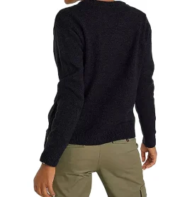 Sweater & Pullover*O46bpx Damen Strick-Pullover mit Rundhals-Ausschnitt Alltags-Pullover Sweater 911927 Blau