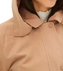 Große Größen|Mäntel & Jacken*O46bpx Damen zeitloser Parka-Mantel mit Kapuze Frühling-Mantel Baumwoll-Jacke 927540 Beige