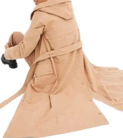 Große Größen|Mäntel & Jacken*O46bpx Damen zeitloser Parka-Mantel mit Kapuze Frühling-Mantel Baumwoll-Jacke 927540 Beige