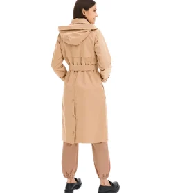 Große Größen|Mäntel & Jacken*O46bpx Damen zeitloser Parka-Mantel mit Kapuze Frühling-Mantel Baumwoll-Jacke 927540 Beige