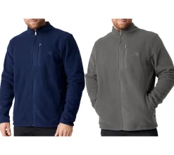 Sportoberbekleidung|Jacken & Mäntel*DANISH ENDURANCE nachhaltige Herren Fleece-Jacke Oeko-Tex zertifiziert 154000 Blau oder Grau Navy