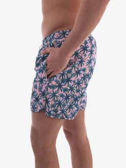 Nachtwäsche & Bademode*DEDICATED Badeshorts Beach Palms Pink