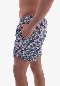 Nachtwäsche & Bademode*DEDICATED Badeshorts Beach Palms Pink