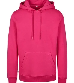 Pullover & Sweater*DEF MERCH Herren Kapuzen-Pullover Baumwoll-Hoodie mit Eingriffstaschen Sweater BY011 Hibiskus Pink