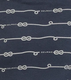 Röcke*DELMAO Damen Mini-Rock nachhaltiger Sommer-Rock aus reiner Baumwolle 60074927 Dunkelblau