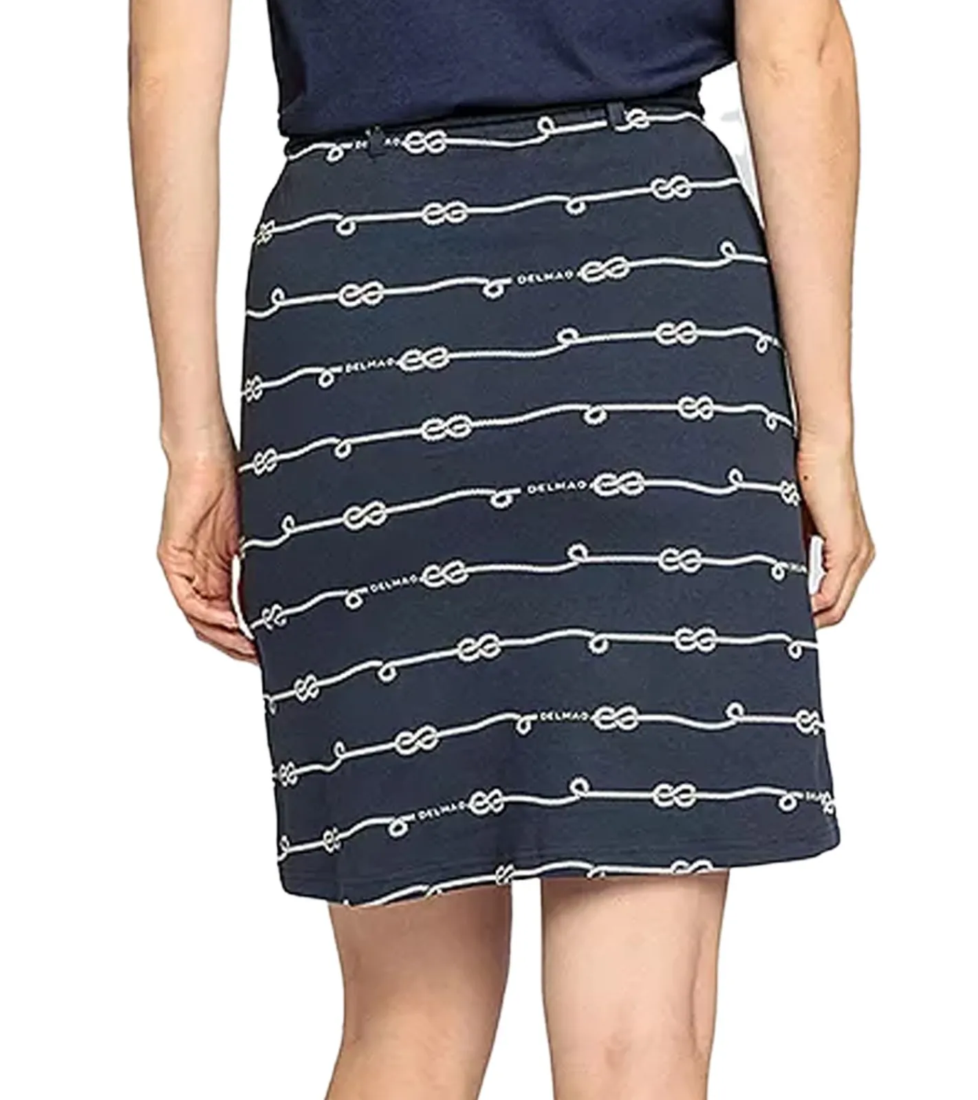 Röcke*DELMAO Damen Mini-Rock nachhaltiger Sommer-Rock aus reiner Baumwolle 60074927 Dunkelblau