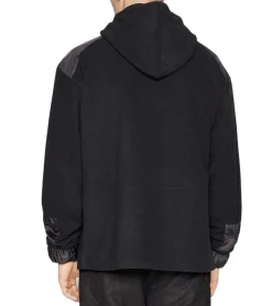 Pullover & Sweater*Denim Project Contrast Herren Fleece-Pullover Winter-Pulli Kapuzen-Pullover DP-10023-121 001 Schwarz