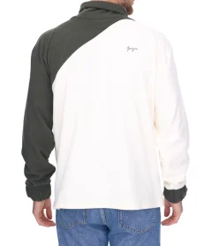 Pullover & Sweater*Denim Project Herren Fleece-Pullover schlichter Rollkragen-Pullover DP-10023-123 586 Weiß/Grün