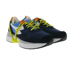 Sneaker & Turnschuhe*diadora N9000 Txs H Mesh Sneaker Made in Portugal mit Wildleder-Overlays 201.174817 01 verschieden bunte Farb-Styles Blau/Weiß/Gelb