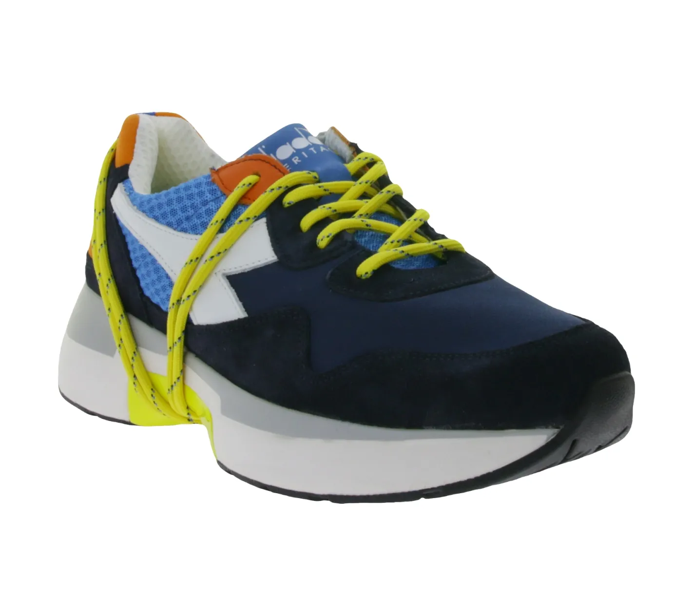 Sneaker & Turnschuhe*diadora N9000 Txs H Mesh Sneaker Made in Portugal mit Wildleder-Overlays 201.174817 01 65096 Blau/Weiß/Gelb