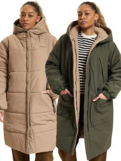 Mäntel & Jacken*DIDRIKSONS Anna Parka beige/dunkelgrün