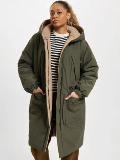Mäntel & Jacken*DIDRIKSONS Anna Parka beige/dunkelgrün