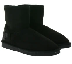 Stiefel|Boots & Stiefel*Disney Damen und Kinder Herbst-Schuhe mit glitzer Mickey Mouse Kopf gefütterte Übergangs-Schuhe 73193600 Schwarz