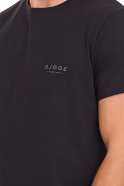 T-Shirts & Tank Tops*DJOGZ LOUNGEWEAR Herren Basic-Shirt Baumwoll-Shirt T-Shirt 2202501 Schwarz, , Beige, Blau oder Grau Weiß