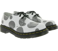 Halbschuhe & Pumps*Dr. Martens 1461 Polka Dot Smooth Damen Halbschuhe Glattleder-Schuhe 26877101 Weiß/Schwarz