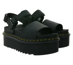 Zehentrenner & Sandalen*Dr. Martens Voss Quad Damen Plateau-Sandale alltagstaugliche Riemen-Sandalette 26725001 Schwarz