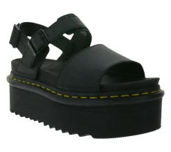 Zehentrenner & Sandalen*Dr. Martens Voss Quad Damen Plateau-Sandale alltagstaugliche Riemen-Sandalette 26725001 Schwarz
