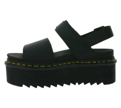 Zehentrenner & Sandalen*Dr. Martens Voss Quad Damen Plateau-Sandale alltagstaugliche Riemen-Sandalette 26725001 Schwarz