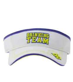 Caps & Mützen*Bio-Domes Headgear Drinking Team Unisex Visor-Cap stylische Baumwoll-Cap Party-Accessoire 7178BOY Weiß