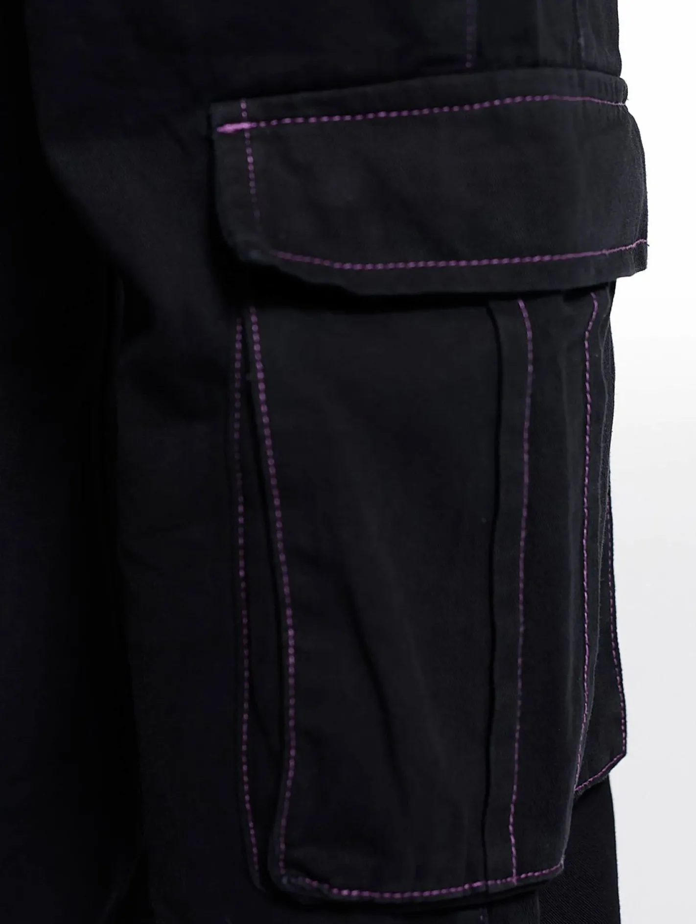 Hosen & Jeans|Jeans & Hosen*DWD! Studioz DWD Studioz Unisex Sao Paulo Cargo-Hosen für Damen oder Herren Denim-Hose mit großen Beintaschen Schwarz