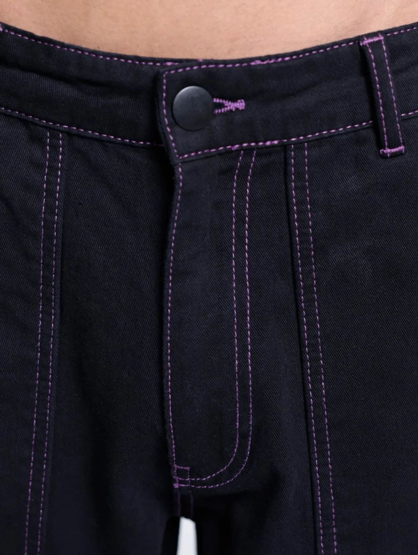 Hosen & Jeans|Jeans & Hosen*DWD! Studioz DWD Studioz Unisex Sao Paulo Cargo-Hosen für Damen oder Herren Denim-Hose mit großen Beintaschen Schwarz