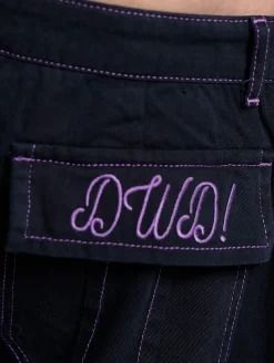 Hosen & Jeans|Jeans & Hosen*DWD! Studioz DWD Studioz Unisex Sao Paulo Cargo-Hosen für Damen oder Herren Denim-Hose mit großen Beintaschen Schwarz