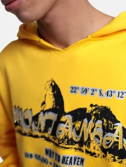 Sweater & Pullover|Pullover & Sweater*DWD! Studioz DWD Studioz Unisex Sugar Loaf Kapuzen-Pullover für Damen oder Herren Oversize-Hoodie Gelb