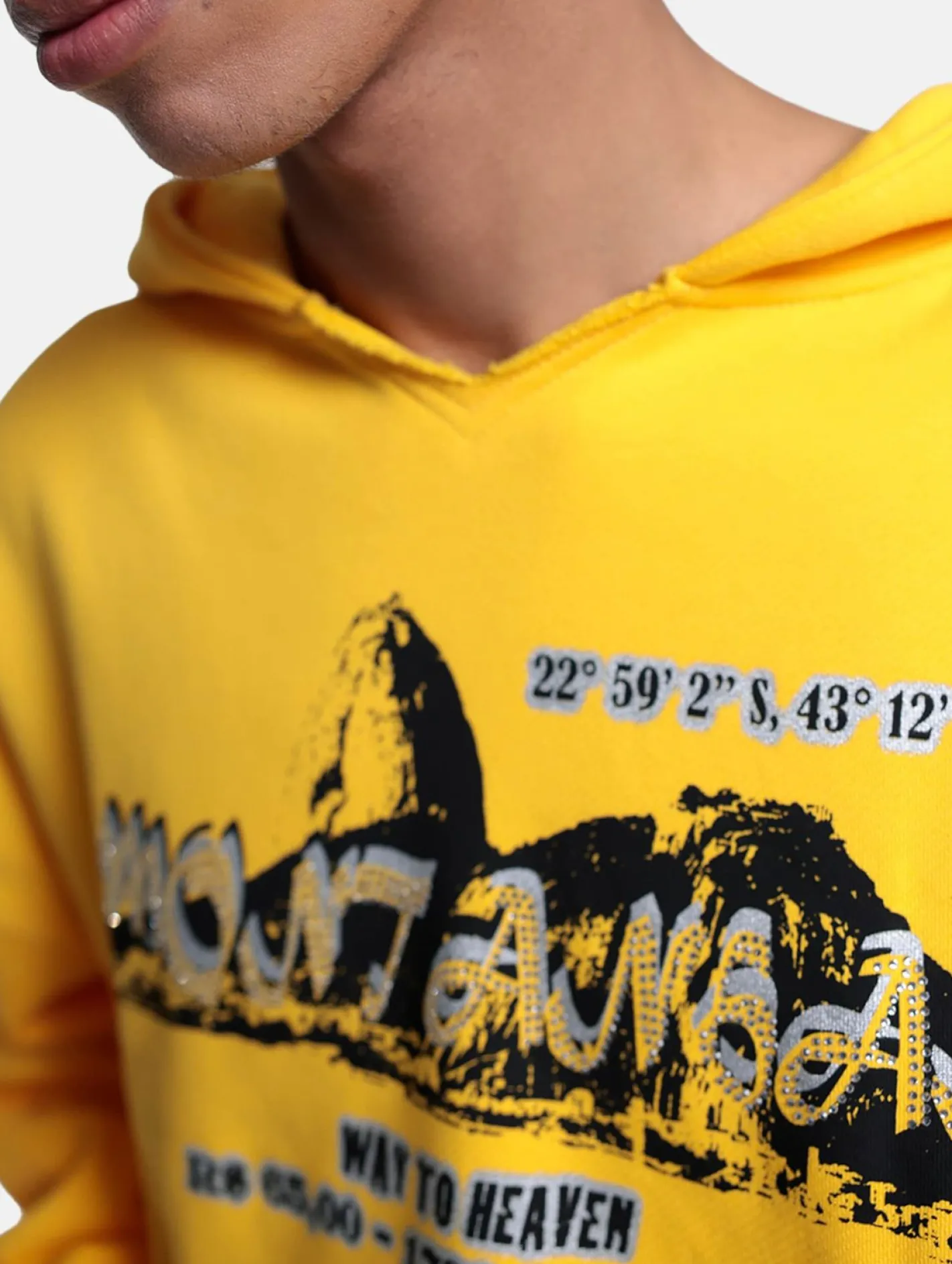 Sweater & Pullover|Pullover & Sweater*DWD! Studioz DWD Studioz Unisex Sugar Loaf Kapuzen-Pullover für Damen oder Herren Oversize-Hoodie Gelb