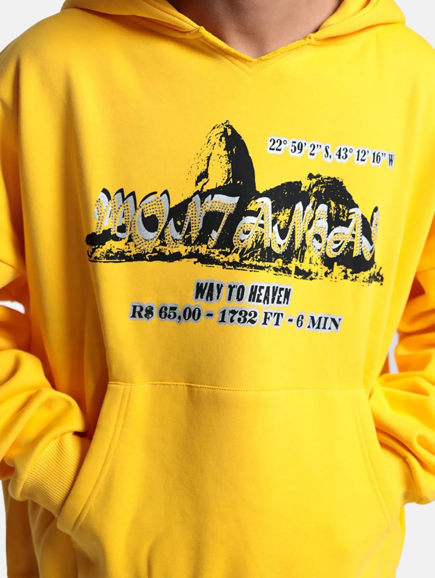 Sweater & Pullover|Pullover & Sweater*DWD! Studioz DWD Studioz Unisex Sugar Loaf Kapuzen-Pullover für Damen oder Herren Oversize-Hoodie Gelb