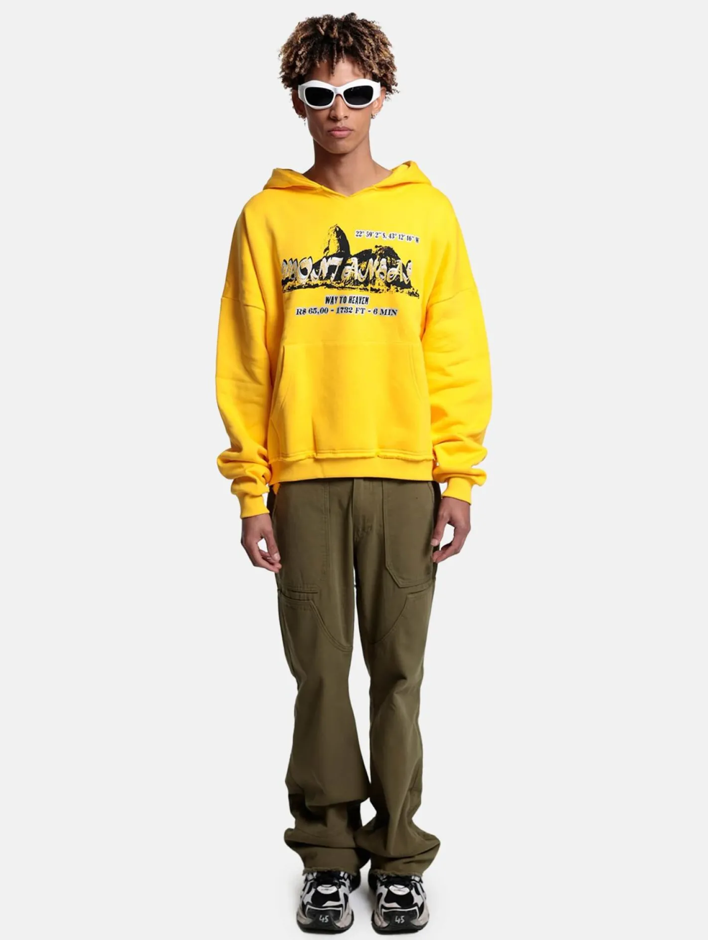 Sweater & Pullover|Pullover & Sweater*DWD! Studioz DWD Studioz Unisex Sugar Loaf Kapuzen-Pullover für Damen oder Herren Oversize-Hoodie Gelb