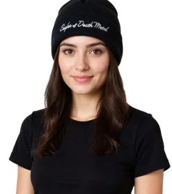 Caps & Mützen*BioworldMerch Eagles of Death Metal Unisex Beanie Baumwoll-Mütze im klassischen Schnitt Schwarz/Weiß