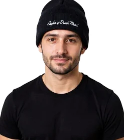 Caps & Mützen*BioworldMerch Eagles of Death Metal Unisex Beanie Baumwoll-Mütze im klassischen Schnitt Schwarz/Weiß