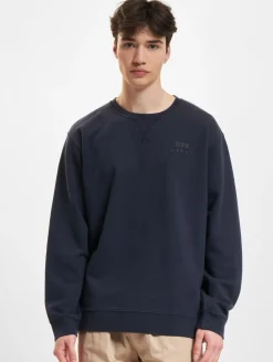 Pullover & Sweater*EDWIN Base Crew-Pullover in Marineblau