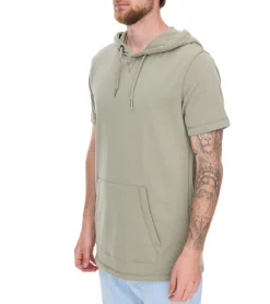 T-Shirts & Tank Tops|Pullover & Sweater*EIGHT2NINE Herren Kapuzen-Pullover kurzärmliger Baumwoll-Hoodie T-Shirt Hoody Sommer-Hoody H10014L22462AEN 12300 Khaki