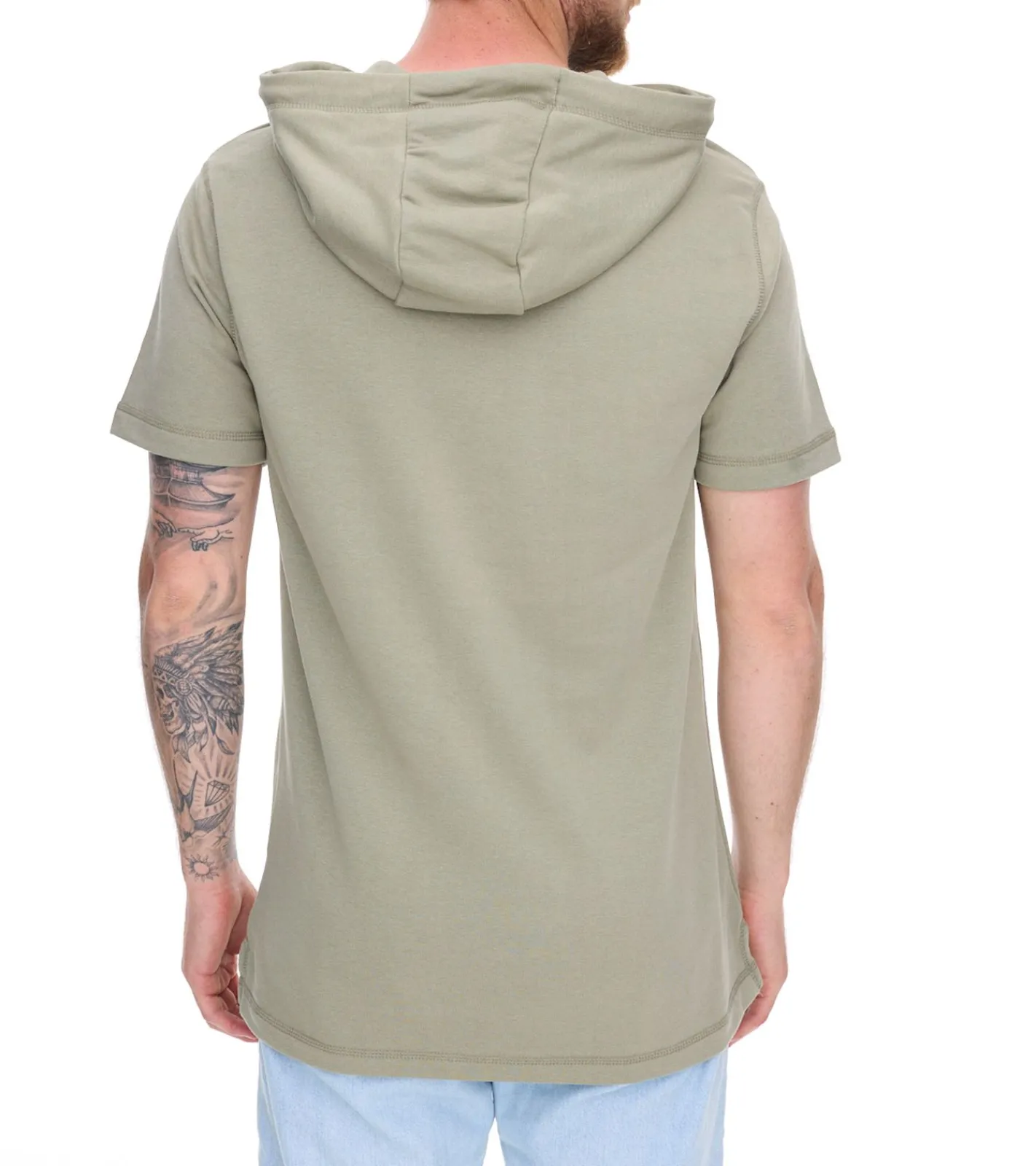 T-Shirts & Tank Tops|Pullover & Sweater*EIGHT2NINE Herren Kapuzen-Pullover kurzärmliger Baumwoll-Hoodie T-Shirt Hoody Sommer-Hoody H10014L22462AEN 12300 Khaki