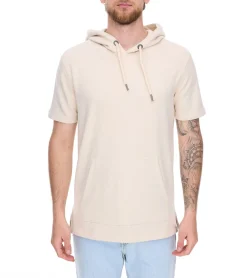 T-Shirts & Tank Tops|Pullover & Sweater*EIGHT2NINE Herren Kapuzen-Pullover kurzärmliger Baumwoll-Hoodie T-Shirt Hoody Sommer-Hoody H10014L22462AEN Hellgrau, Khaki, Braun oder Beige