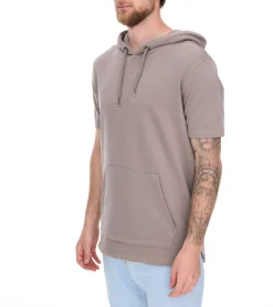 T-Shirts & Tank Tops|Pullover & Sweater*EIGHT2NINE Herren Kapuzen-Pullover kurzärmliger Baumwoll-Hoodie T-Shirt Hoody Sommer-Hoody H10014L22462AEN 21300 Hellbraun