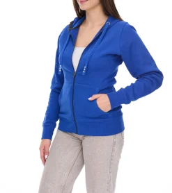 Mäntel & Jacken|Sweater & Pullover*Elevate Arora Damen Sweat-Jacke mit Kapuze 300 g/m2 schlichte Baumwoll-Jacke Pullover Blau, Rot oder Dunkelblau